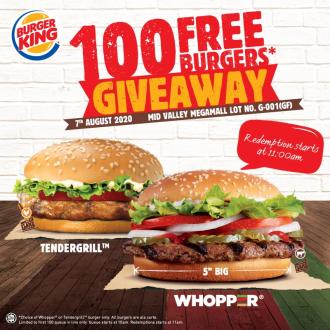 Burger King Midvalley Megamall KL Opening Promotion FREE Burgers (7 Aug ...